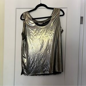 Vintage Regina Porter Gold Lame Tank Top